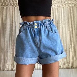 Paper Bag Mom Shorts